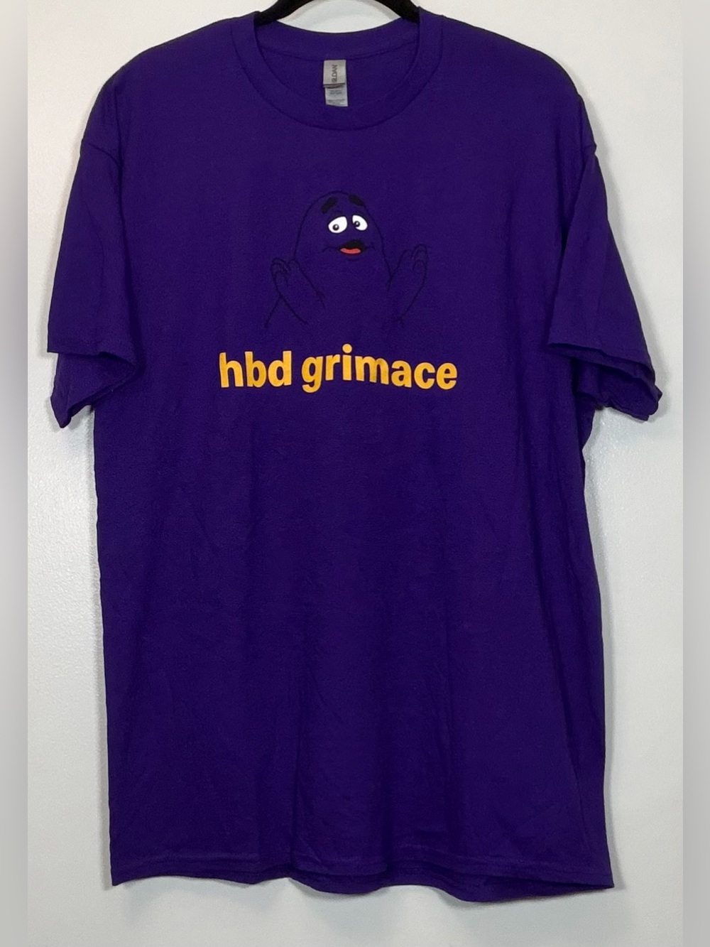 🆕HBD Grimace Gildan Purple Heavy Cotton Crewneck Tee
